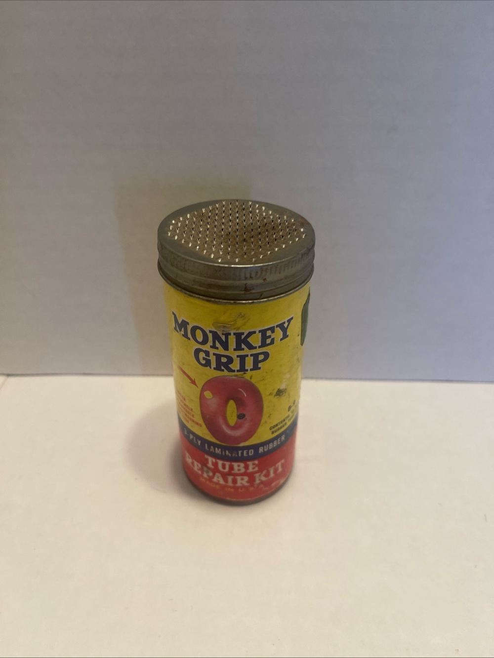 Monkey Grip Yellow & Red tin & Tube Repair Kit w/contents